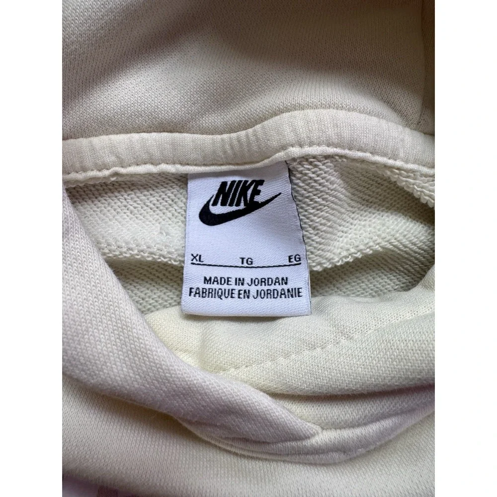 Nike Sportswear Futura Crop Hoodie Youth Girls XL Pale Yellow Pullover